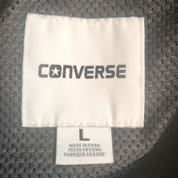 CONVERSE MENS BLACK PULLOVER HALF ZIPPER SIZE LARGE - Picture 12 of 13